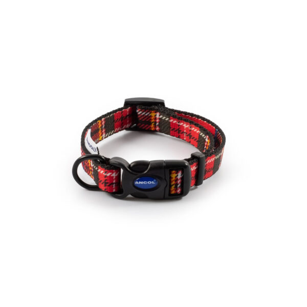 Ancol Patterned Collection Tartan Collar Red – Size 1 – 2 (20 – 30 Cm)