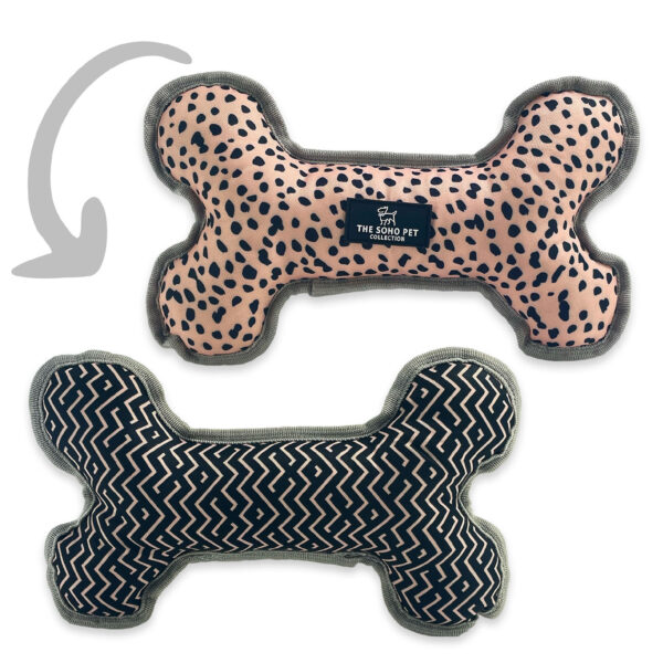 Ancol Soho Pet Bone Toy – Dalmatian/Zig Zag