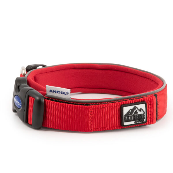 Ancol Extreme Ultra Padded Collar Red – Size 4 (34 – 40 Cm)