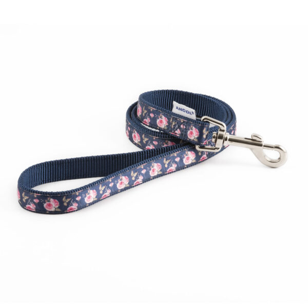 Ancol Patterned Collection Lead Navy/Rose – 100 Cm X 1.9 Cm