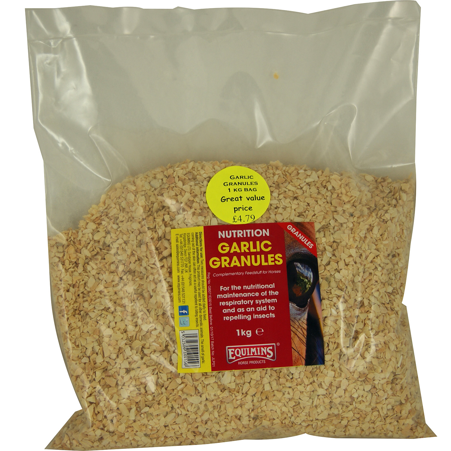 EQUIMINS GARLIC GRANULES Food4paws Equestrian Farm Pet Supplies