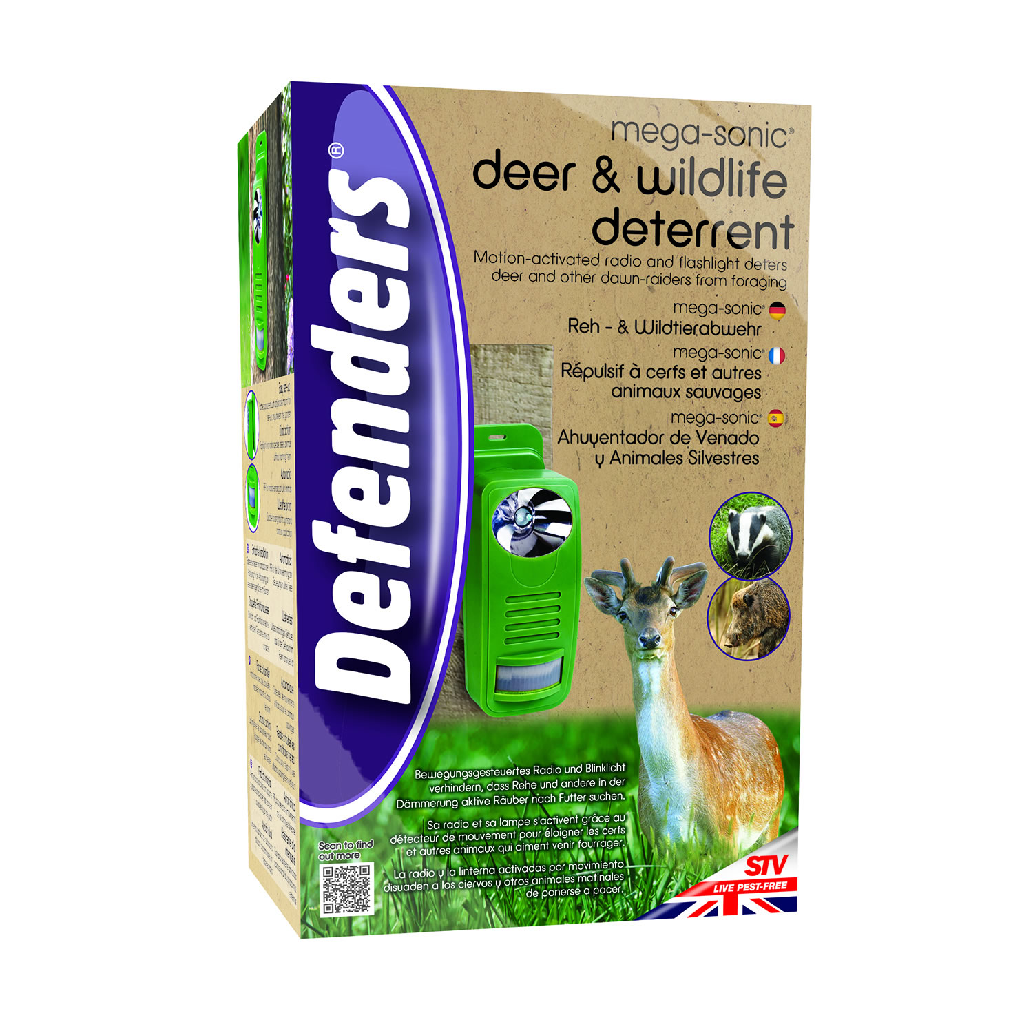 DEFENDERS MEGASONIC DEER & WILDLIFE DETERRENT Food4paws